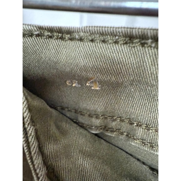 White House Black Market Pants Womens 4 Olive Green Slim Crop Cotton Blend - Picture 4 of 6